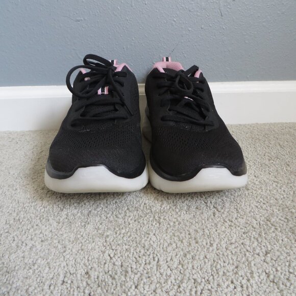 Skechers Womens GO Walk Hyper Burst Walking Shoes Size 10 BLACK / PINK #124578 - Picture 3 of 10